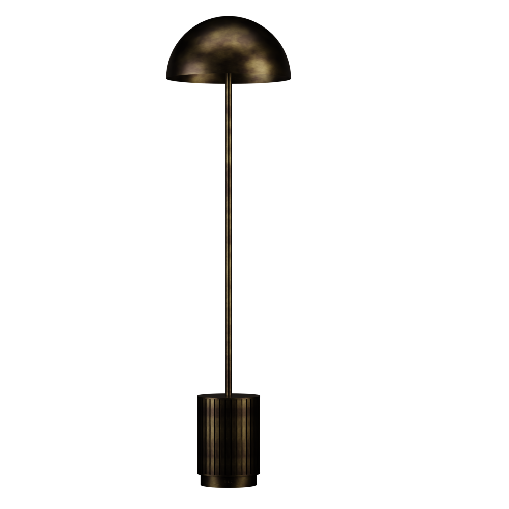Phi Floor Lamp in Burnished Brass