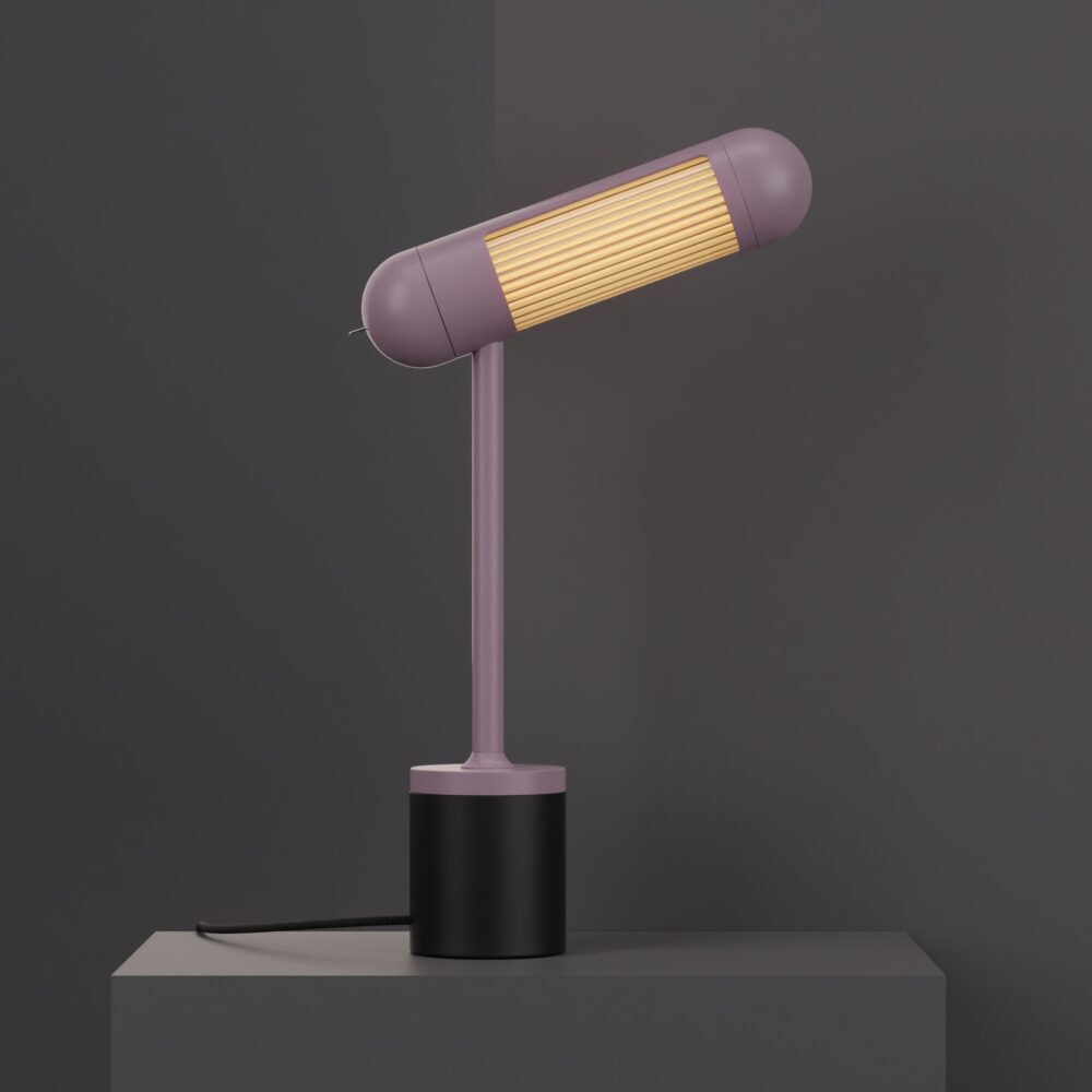 Hudson LED Desk Lamp in Burnished Brass and Textured Black R&S Robertson