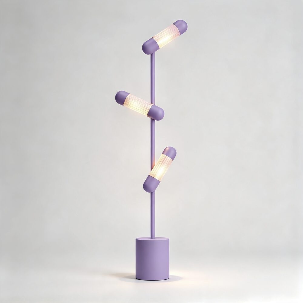 Hudson LED Floor Lamp in Pastel Violet