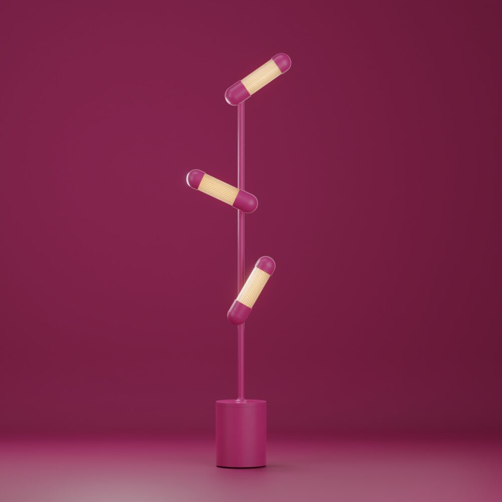 Hudson LED Floor Lamp in Fern Green and Textured Black R&S Robertson