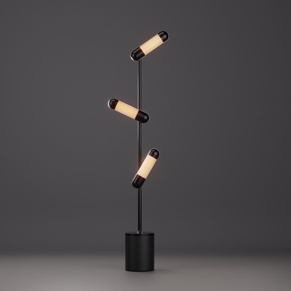 Hudson LED Floor Lamp in Fern Green and Textured Black R&S Robertson