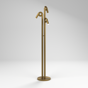Paris Floor Lamp in Burnished Brass