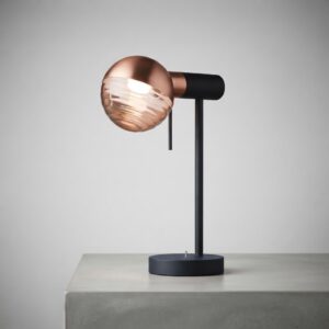 Jules Desk Lamp in Super Matt Black and Satin Copper