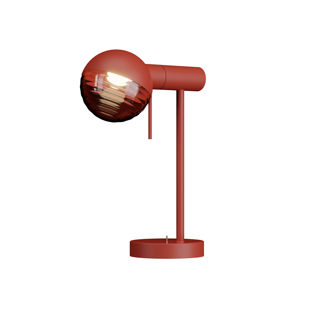 Jules Desk Lamp in Coral Red