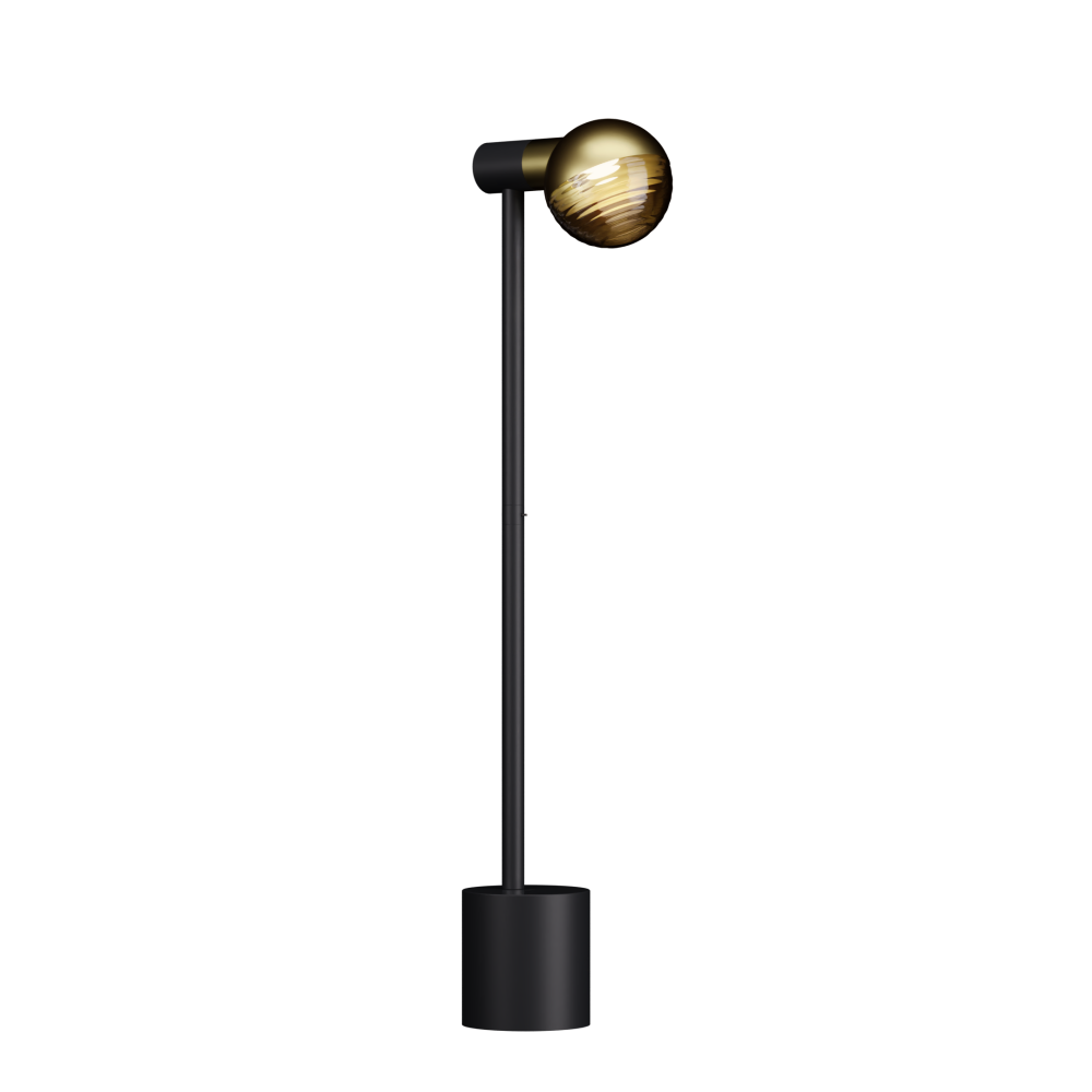 Jules Floor Lamp in Super Matt Black and Satin Brass