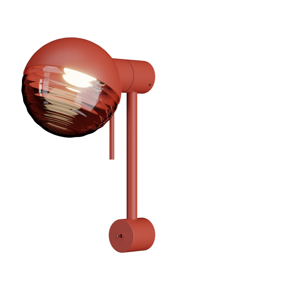 Jules Wall Light in Coral Red