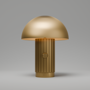 Phi Table Lamp in Burnished Brass