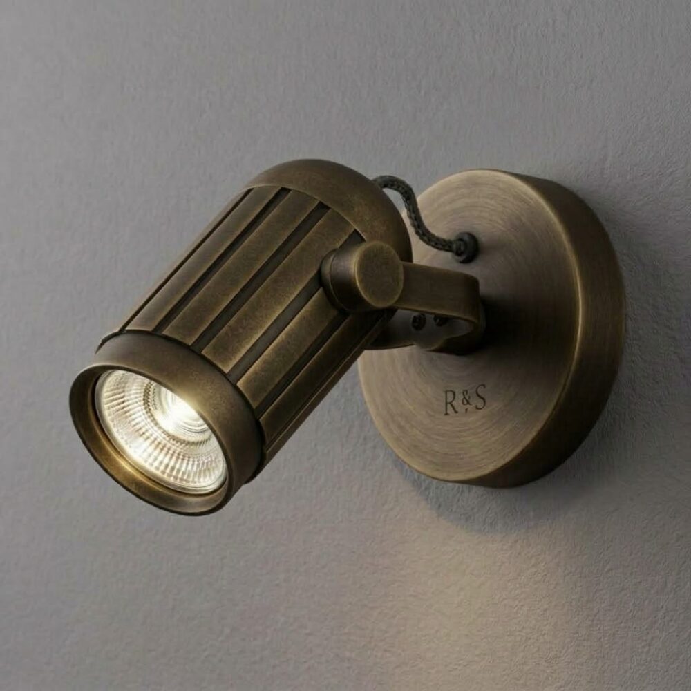 Phi Spotlight in Burnished Brass