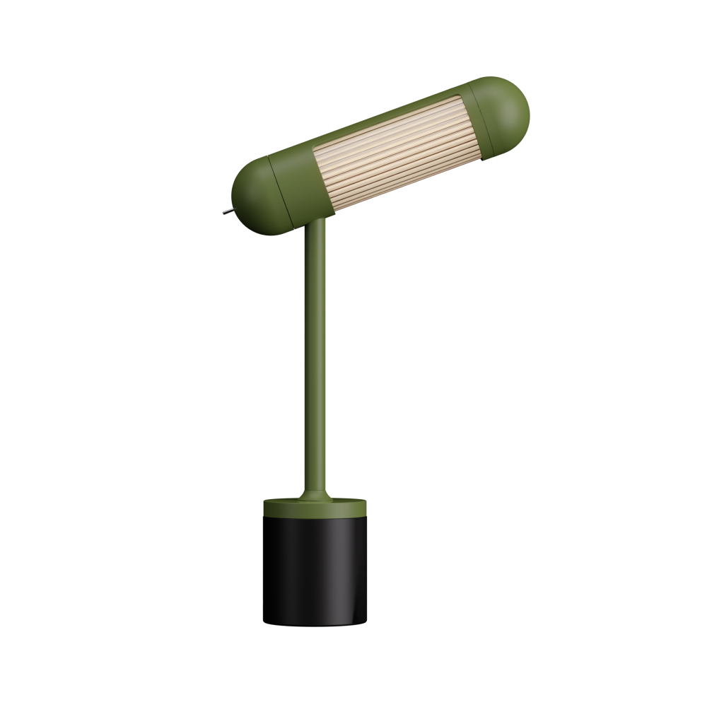 Hudson LED Desk Lamp in Fern Green and Textured Black