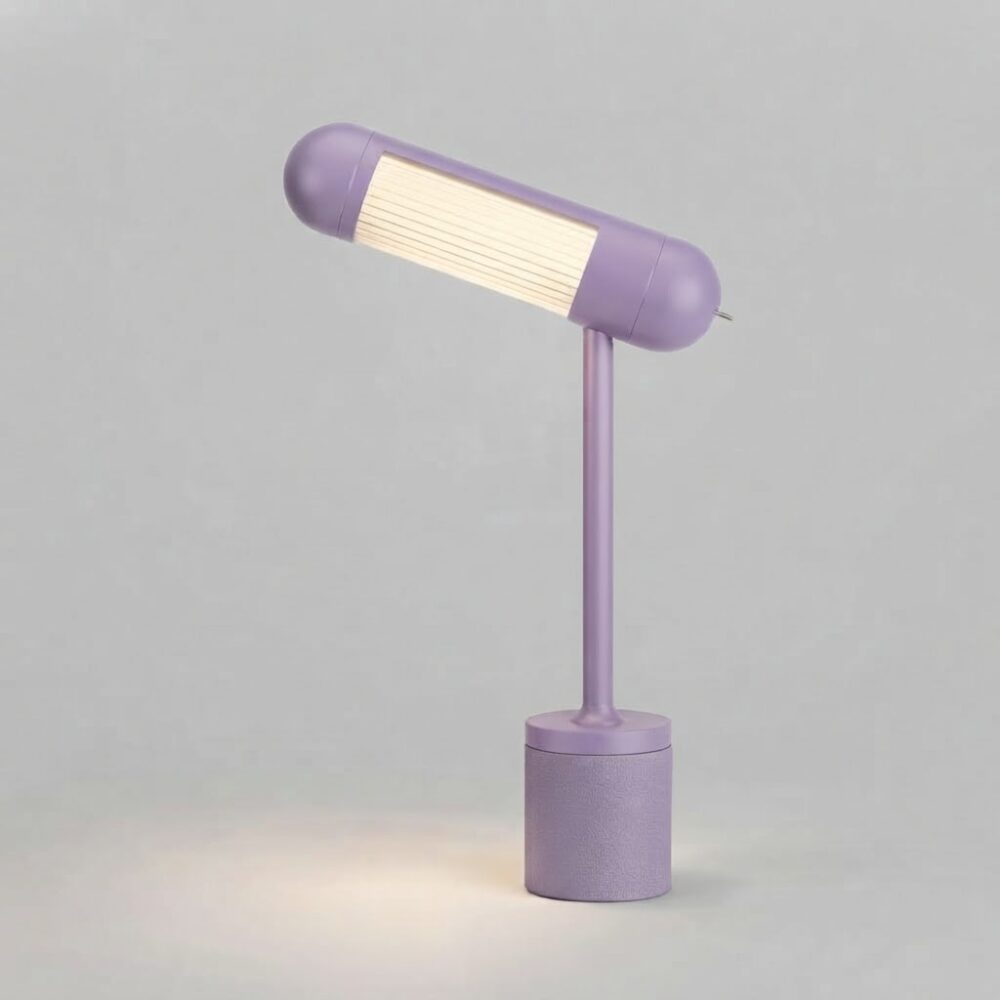 Hudson LED Desk Lamp in Pastel Violet