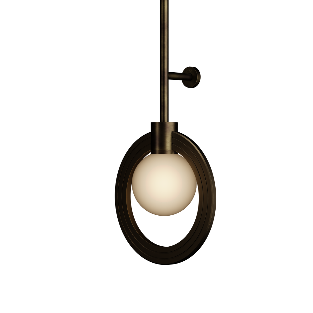 Cassi Wall Light with Opal Glass in Burnished Brass