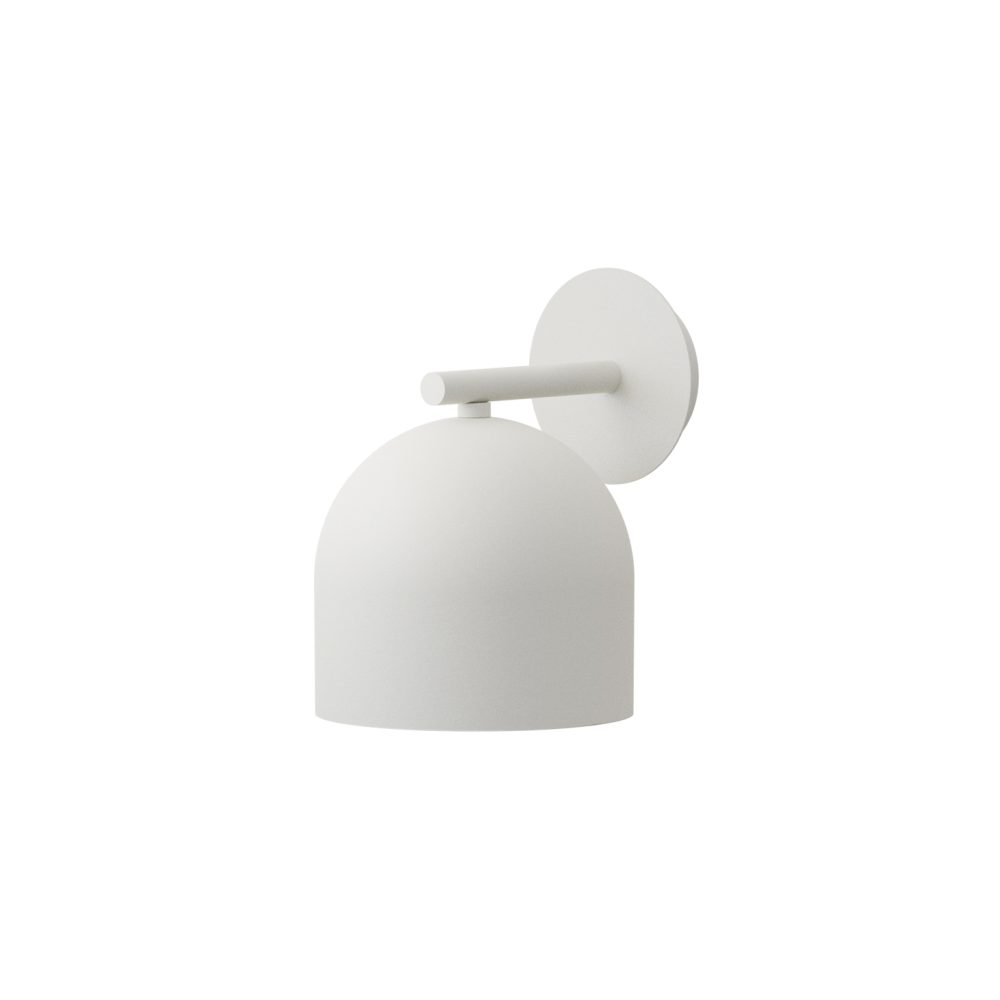 Small Matt White Metal Dome Wall Light