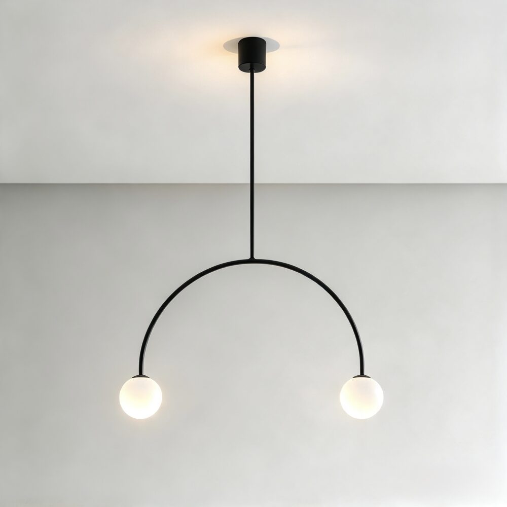 Arc Pendant in Matt Black