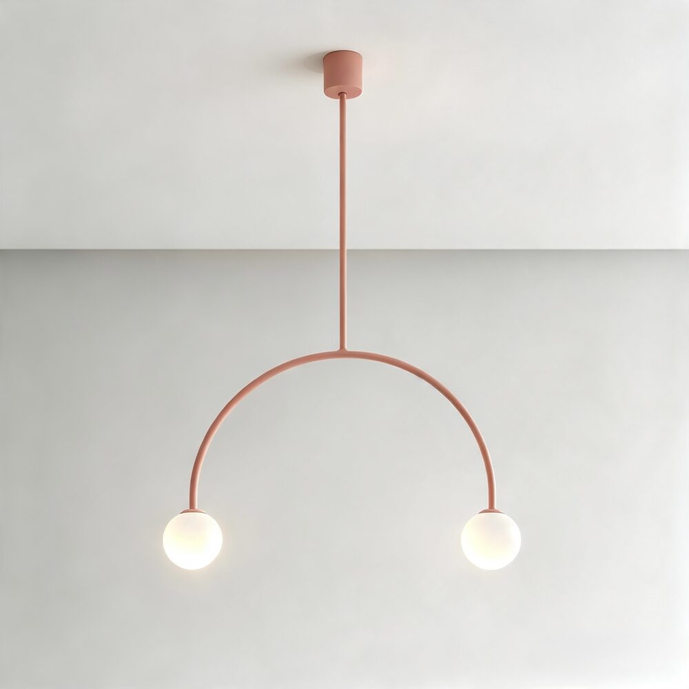 Arc Pendant in Coral