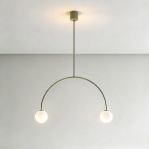 Arc Pendant in Olive Green