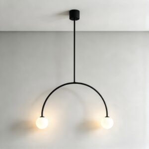 Large Arc Pendant in Matt Black