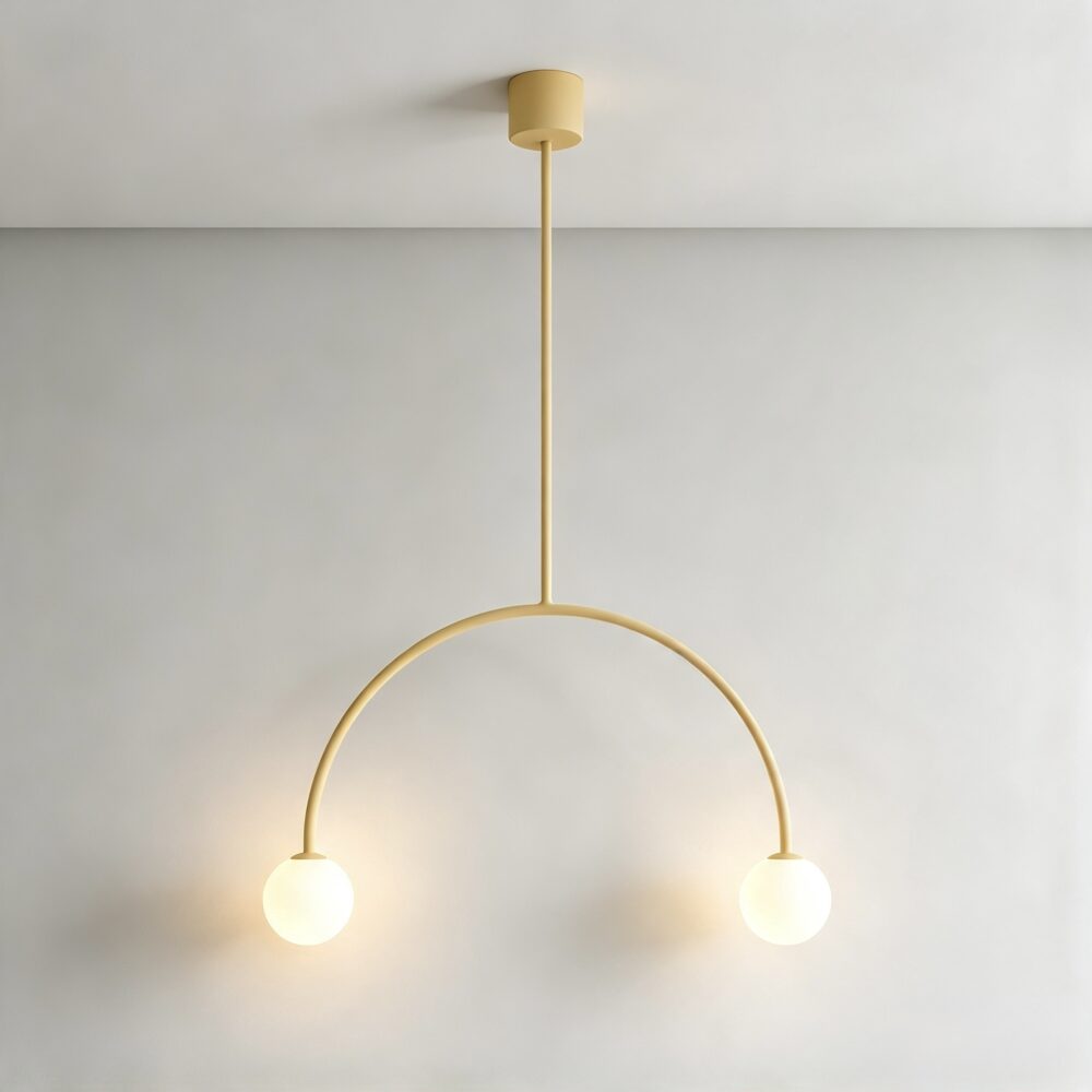 Large Arc Pendant in Sand Yellow
