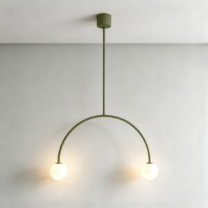 Large Arc Pendant in Olive Green