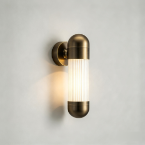 Hudson LED Wall Light in Burnished Brass