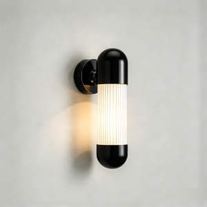 Hudson LED Wall Light in Gloss Black