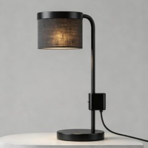 Hoop Desk Lamp in Super Matt Black + Gloss Black