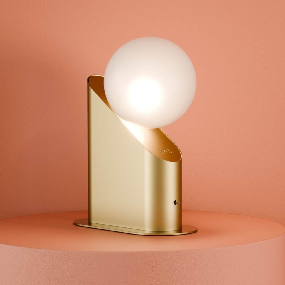 Vienna Table Lamp in Satin Brass