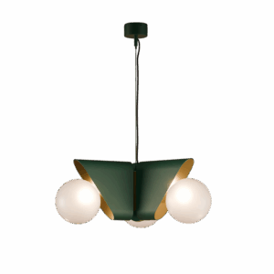 Vienna Pendant in Moss Green + Satin Brass