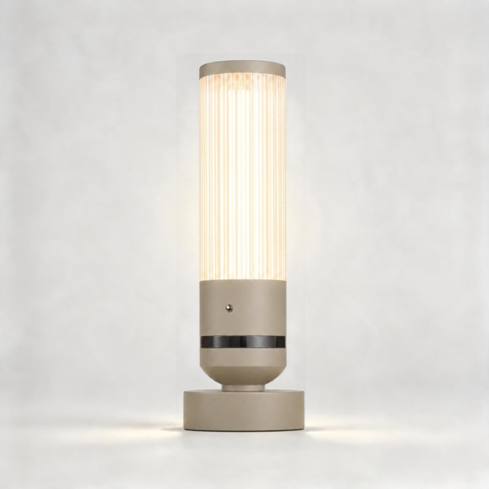 Boston LED Table Lamp in Grey Beige + Super Matt Black
