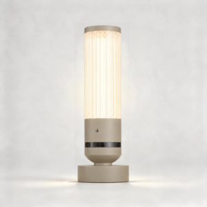 Boston LED Table Lamp in Grey Beige + Super Matt Black
