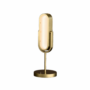 Jazz LED Desk Lamp in Satin Brass + Polished Brass