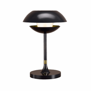 Pearl Table Lamp in Gloss Black + Satin Brass