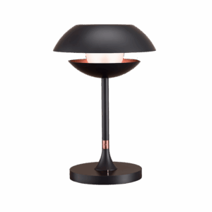 Pearl Table Lamp in Super Matt Black + Satin Copper