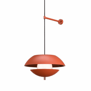 Pearl Bedside Wall Light in Pearl Orange + Polished Copper