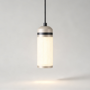 Small Boston LED Pendant in Grey Beige + Super Matt Black