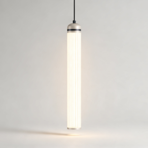 Large Boston LED Pendant in Grey Beige + Super Matt Black