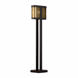 Chicago Floor Lamp in Super Matt Black + Polished Brass
