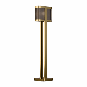 Chicago Floor Lamp in Satin Brass + Super Matt Black