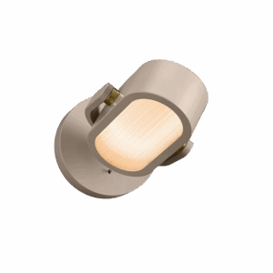 Jazz LED Wall Light in Grey Beige + Satin Brass