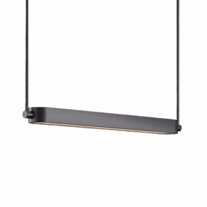 Jazz Linear LED Pendant in Super Matt Black + Gloss Black