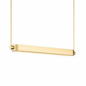 Jazz Linear LED Pendant in Satin Brass + Polished Brass