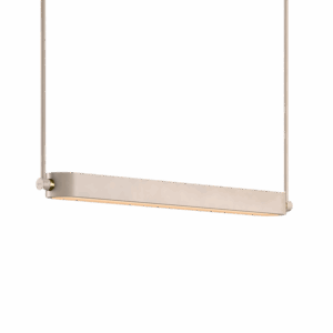 Jazz Linear LED Pendant in Grey Beige + Satin Brass