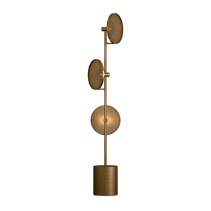 Swizzle LED Floor Lamp in Burnished Brass