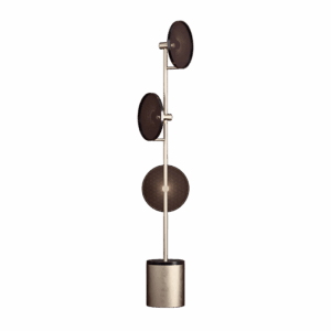 Swizzle LED Floor Lamp in Champagne + Gloss Black