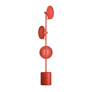 Swizzle LED Floor Lamp in Coral Red