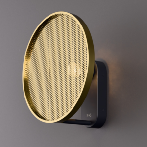 Swizzle LED Wall Light in Super Matt Black + Satin Brass