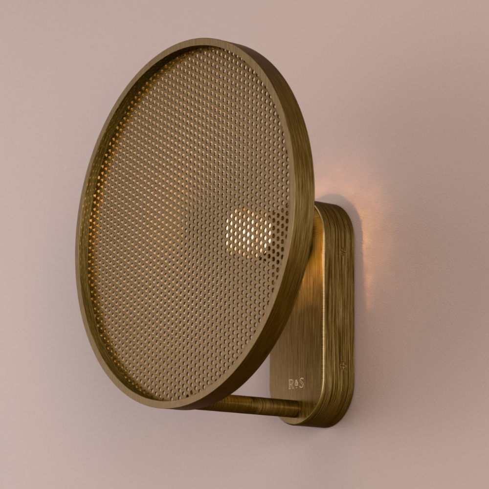 Swizzle LED Wall Light in Burnished Brass