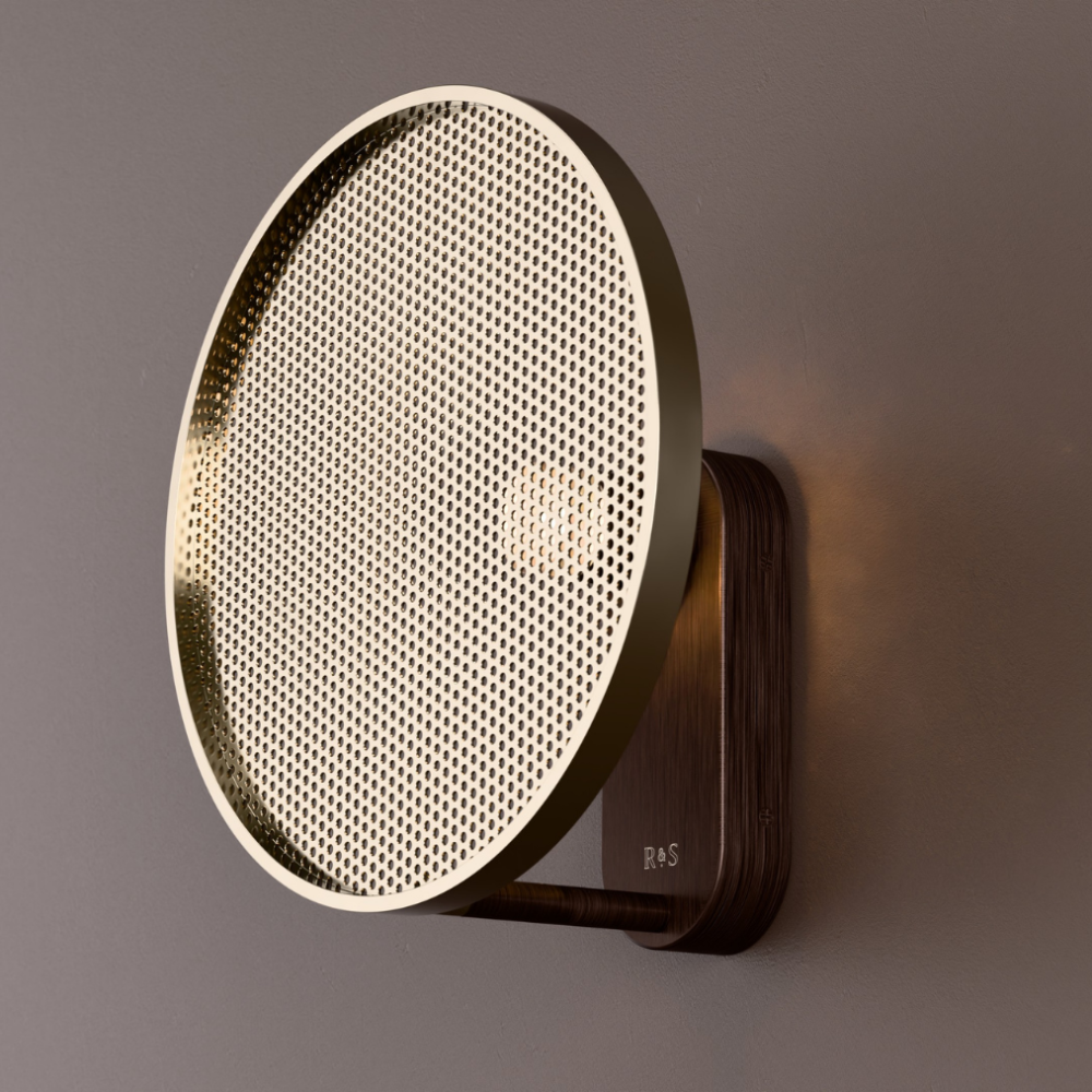 Swizzle LED Wall Light in Brushed Bronze + Champagne