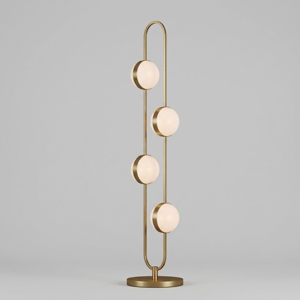 Daisy LED Floor Lamp in Satin Brass