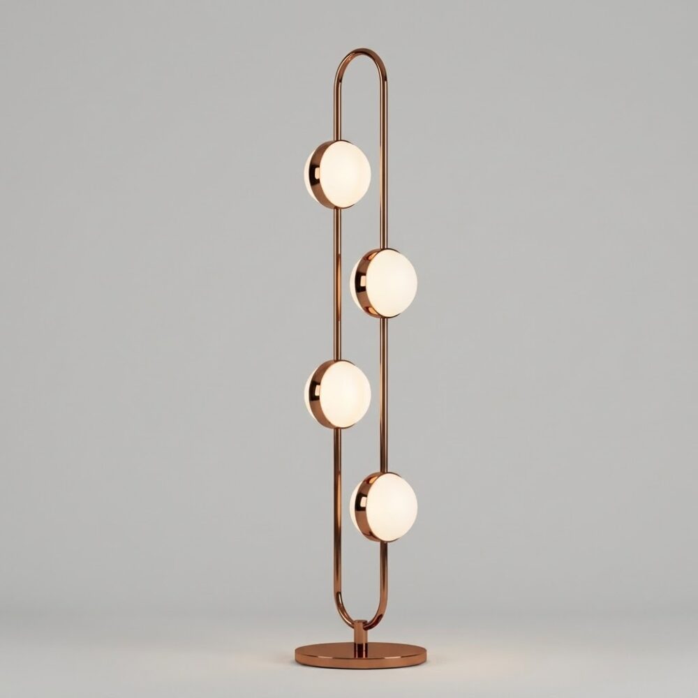 Daisy LED Floor Lamp in Polished Copper