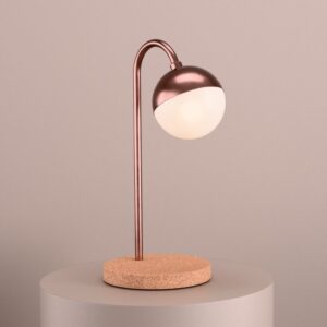 Peak Desk Lamp in Satin Copper + Cork